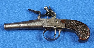 Silver wire English Pocket Pistol c1780