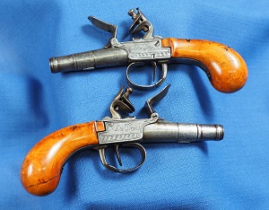 European Bulbus Butt Pocket Pistols c1800