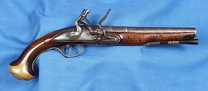 Early Travelling pistol by Collumbell c1750