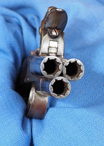 Three Shot Tap Action Pocket Pistol c1815