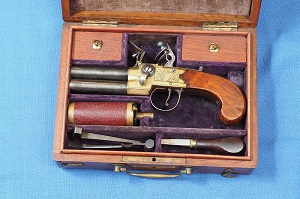 Cased Tap Action flintlock by Troughton c1815